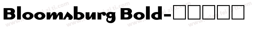 Bloomsburg Bold字体转换